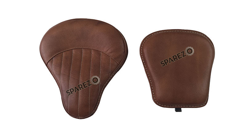 Royal Enfield New Classic Reborn 350 Customized Leather Front and Rear Brown Seat