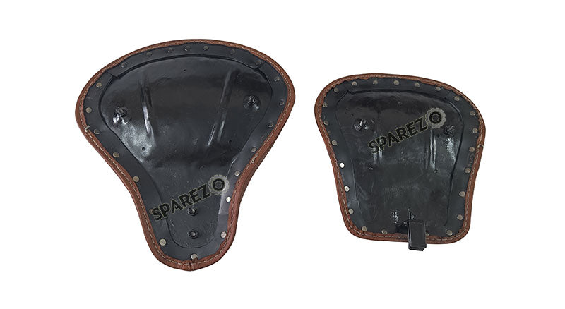 Royal Enfield New Classic Reborn 350 Customized Leather Front and Rear Brown Seat