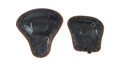 Royal Enfield New Classic Reborn 350 Customized Leather Front and Rear Brown Seat