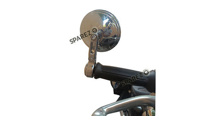 Royal Enfield Meteor and Classic Reborn 350 Bar End Mirrors with Mounts Chrome