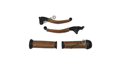 Royal Enfield Meteor and Classic Reborn 350 Big Size Tool Bag lever with Grip Brown