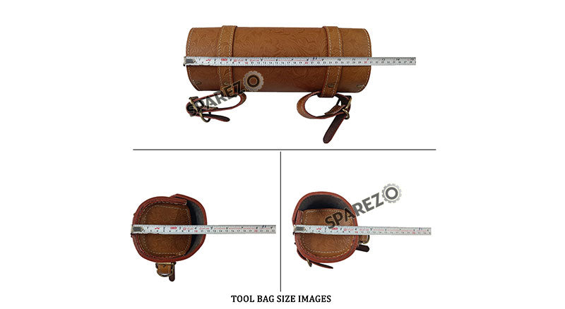 Royal Enfield Meteor and Classic Reborn 350 Big Size Tool Bag lever with Grip Brown