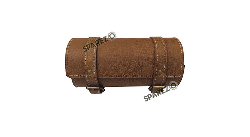Royal Enfield Meteor and Classic Reborn 350 Leather Tool Bag lever with Grip Brown
