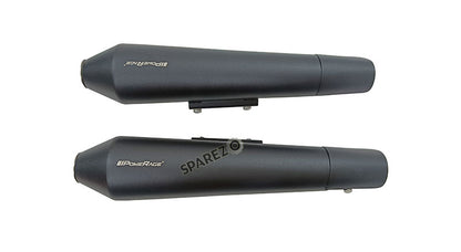 Royal Enfield GT and Interceptor 650 PoweRage Short Exhaust Silencer Black