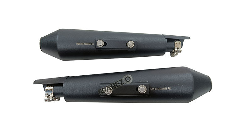 Royal Enfield GT and Interceptor 650 PoweRage Short Exhaust Silencer Black