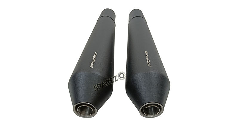 Royal Enfield GT and Interceptor 650 PoweRage Short Exhaust Silencer Black