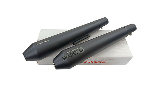 Royal Enfield GT and Interceptor 650 PoweRage Long Exhaust Silencer Black