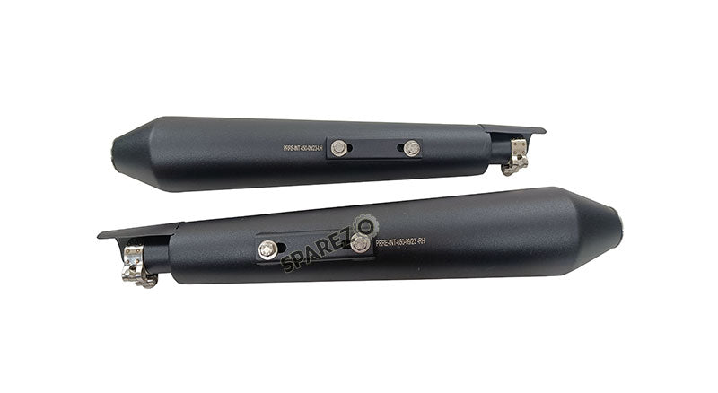 Royal Enfield GT and Interceptor 650 PoweRage Long Exhaust Silencer Black