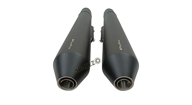 Royal Enfield GT and Interceptor 650 PoweRage Long Exhaust Silencer Black