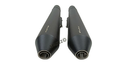 Royal Enfield GT and Interceptor 650 PoweRage Long Exhaust Silencer Black