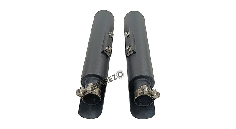 Royal Enfield GT and Interceptor 650 PoweRage Long Exhaust Silencer Black