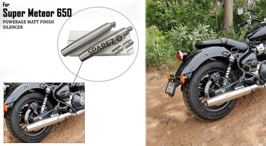 Royal Enfield Super Meteor 650 SS Powerage Exhaust Silencer Pair Matt