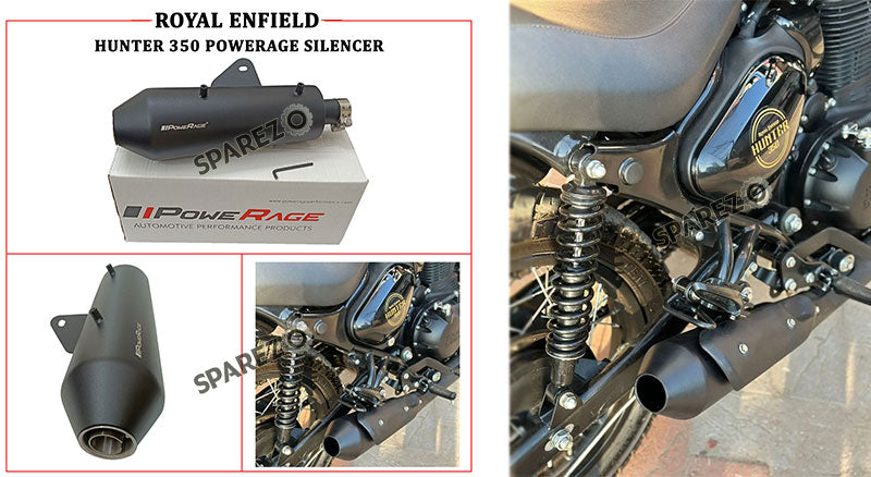 Royal Enfield Hunter 350 Powerage SS Exhaust Silencer Matt Black