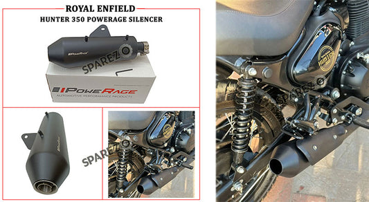 Royal Enfield Hunter 350 Powerage SS Exhaust Silencer Matt Black