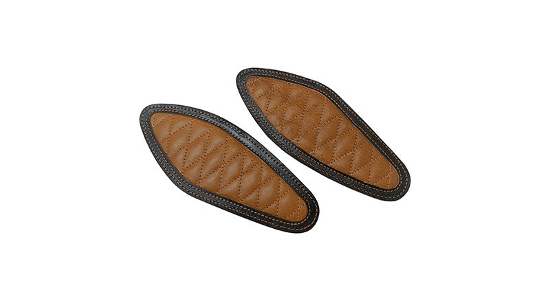 Royal Enfield Hunter 350 Genuine Leather Diamond Design Tank Pad Brown D3