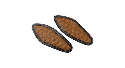 Royal Enfield Hunter 350 Genuine Leather Diamond Design Tank Pad Brown D3