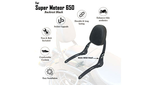 Royal Enfield Super Meteor 650 Rear Back Rest Black