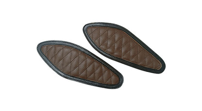 Royal Enfield Hunter 350 Genuine Leather Diamond Design Tank Pad Coffee Brown D7