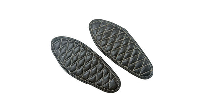 Royal Enfield Hunter 350 Genuine Leather Diamond Design Tank Pad Black D8