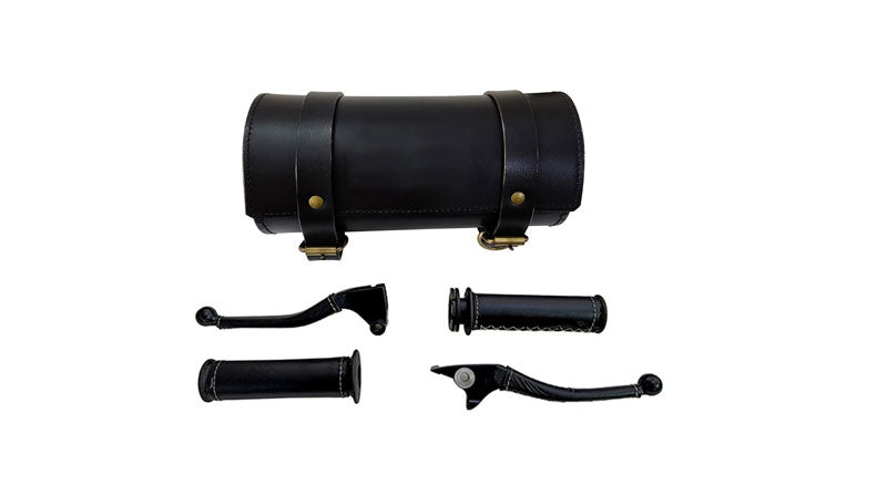 Royal Enfield Classic 500cc Leather Grip and Lever With Tool bag Black