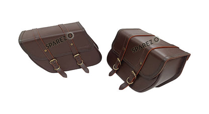 For Royal Enfield Super Meteor 650 Brown Bags With Saddle Stay Mounting