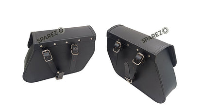 For Royal Enfield Super Meteor 650 Black Bags With Saddle Stay Mounting