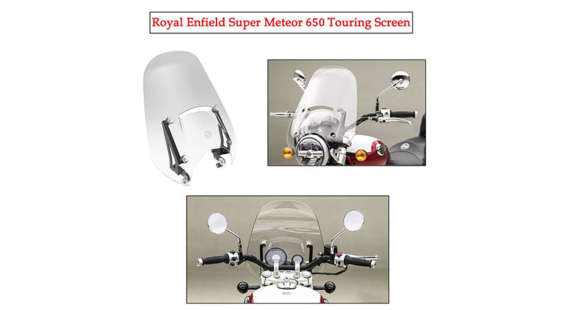 For Royal Enfield Super Meteor 650 Touring Screen Kit Clear