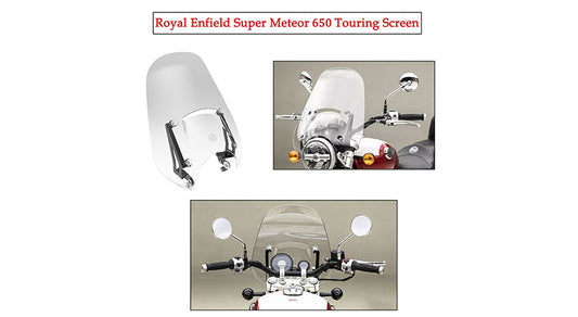 For Royal Enfield Super Meteor 650 Touring Screen Kit Clear