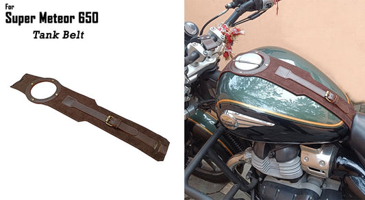 For Royal Enfield Super Meteor 650 Fuel Gas Tank Belt Brown