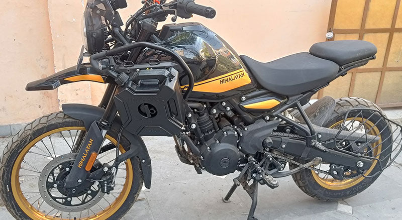 For Royal Enfield New Himalayan 450 RH-LH Black Jerry Can Pair with Mount