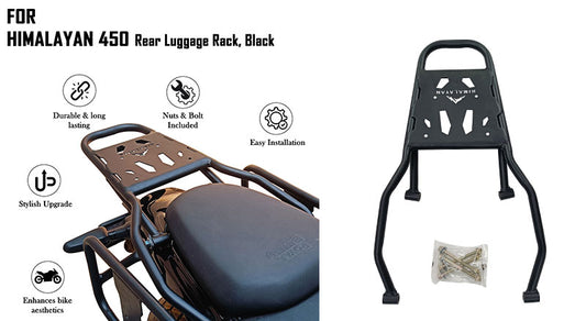 For Royal Enfield New Himalayan 450 Rear Luggage Rack Black