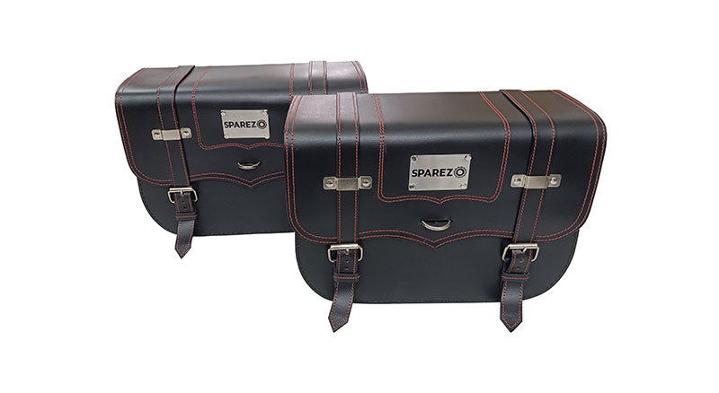 For Royal Enfield Super Meteor 650 Pannier Bags With Saddle Stay Black