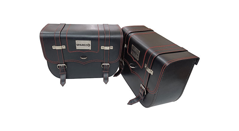 For Royal Enfield Super Meteor 650 Pannier Bags With Saddle Stay Black