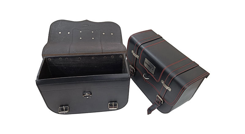 For Royal Enfield Super Meteor 650 Pannier Bags With Saddle Stay Black