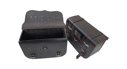 For Royal Enfield Super Meteor 650 Pannier Bags With Saddle Stay Black