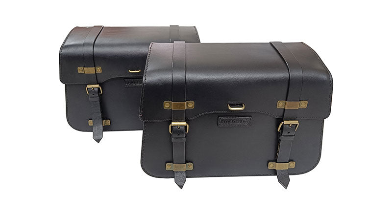 Fit For Royal Enfield Super Meteor 650 Pannier Bags With Saddle Stay Black