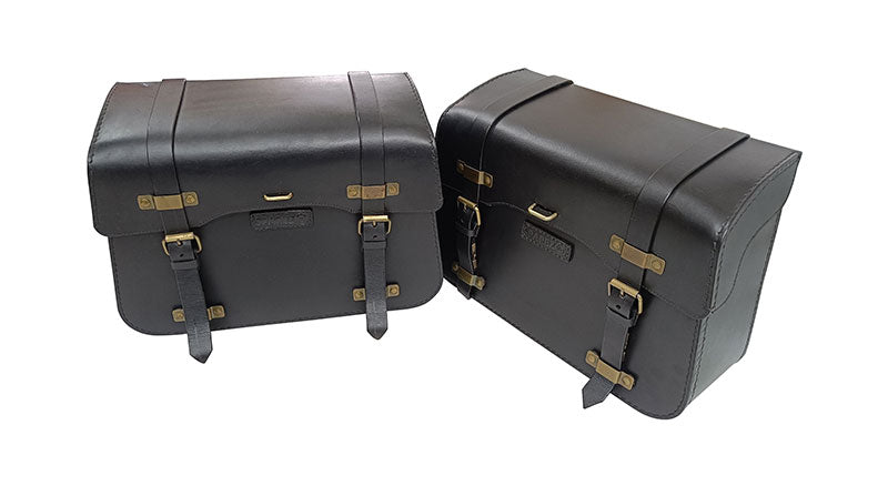 Fit For Royal Enfield Super Meteor 650 Pannier Bags With Saddle Stay Black