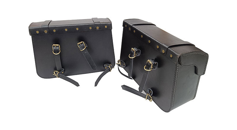 Fit For Royal Enfield Super Meteor 650 Pannier Bags With Saddle Stay Black