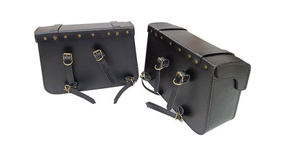 Fit For Royal Enfield Super Meteor 650 Pannier Bags With Saddle Stay Black