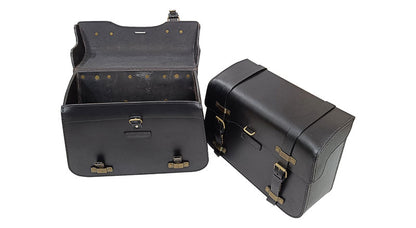 Fit For Royal Enfield Super Meteor 650 Pannier Bags With Saddle Stay Black