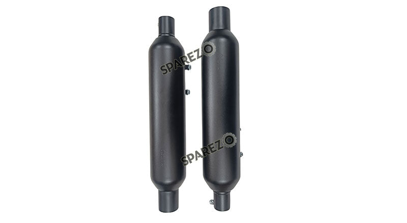 Royal Enfield Shotgun 650 AEW TE 203 Black Exhaust Silencer Pair