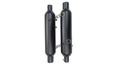 Royal Enfield Shotgun 650 AEW TE 203 Black Exhaust Silencer Pair