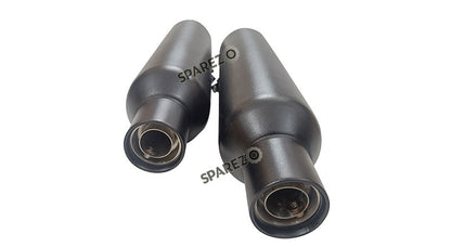 Royal Enfield Shotgun 650 AEW TE 203 Black Exhaust Silencer Pair