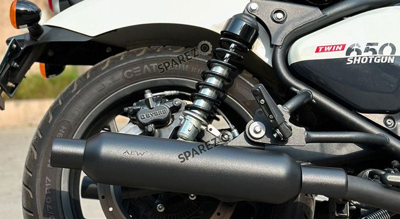 Royal Enfield Shotgun 650 AEW TE 203 Black Exhaust Silencer Pair