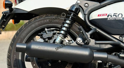 Royal Enfield Shotgun 650 AEW TE 203 Black Exhaust Silencer Pair
