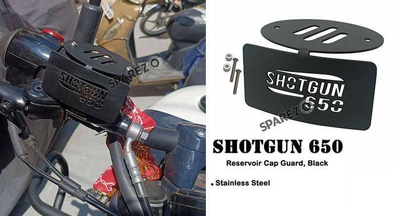 Fit For Royal Enfield Shotgun 650 Stainless Steel Reservoir Cap Guard Black
