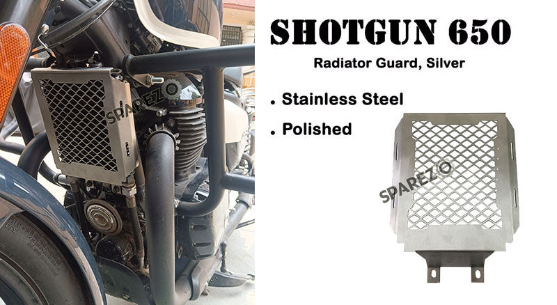 Fit For Royal Enfield Shotgun 650 Stainless Steel Radiator Guard Silver