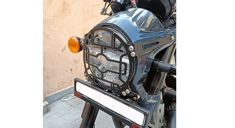 Fit For Royal Enfield Shotgun 650 Steel Headlight Grill Black