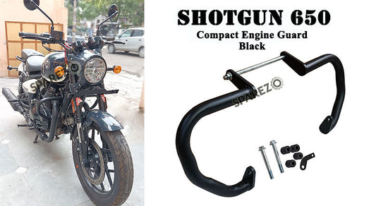 Fit For Royal Enfield Shotgun 650 Compact Engine Guard Pair Black