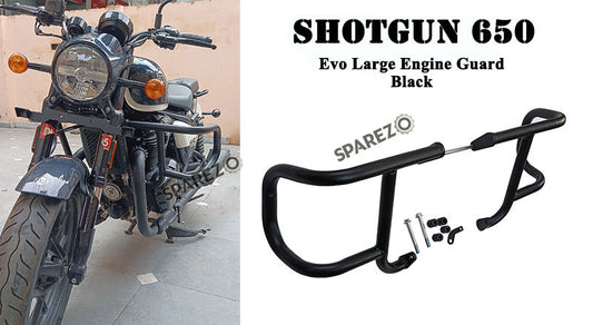 Fit For Royal Enfield Shotgun 650 Evo Engine Guard Pair Black